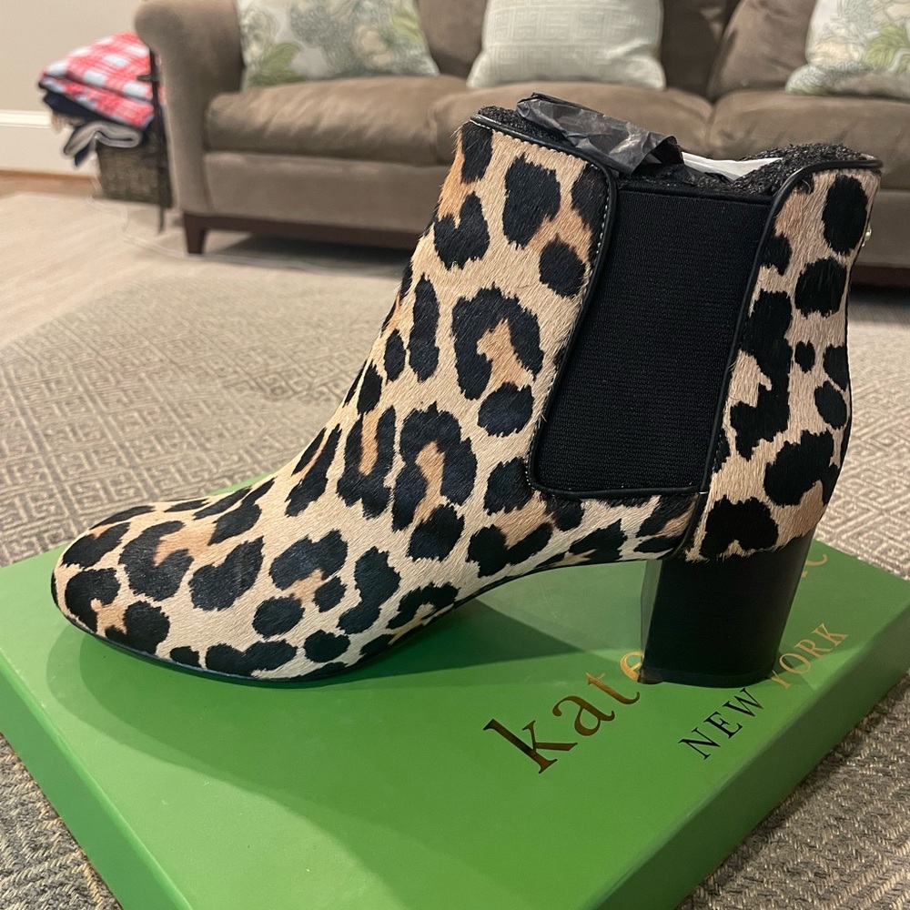 Kate Spade Black and Tan Ankle Booties